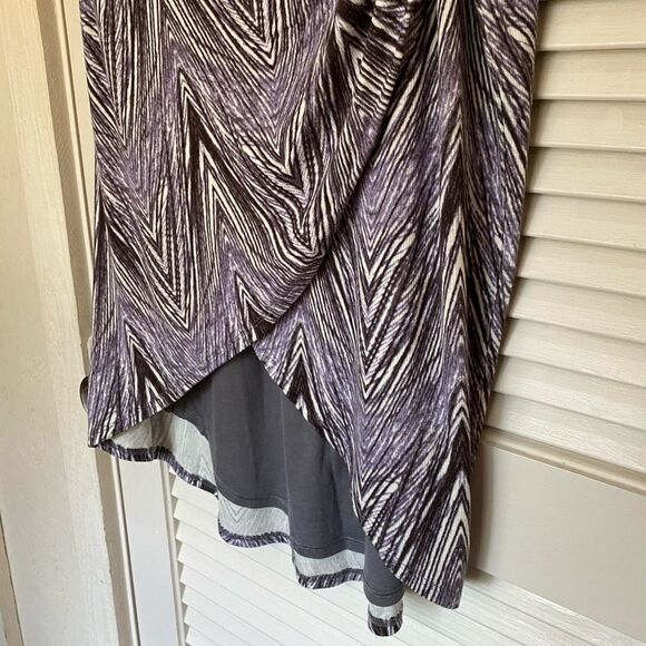 Maeve purple‎ Striped Monetta Wrapped Midi Skirt - Picture 8 of 11